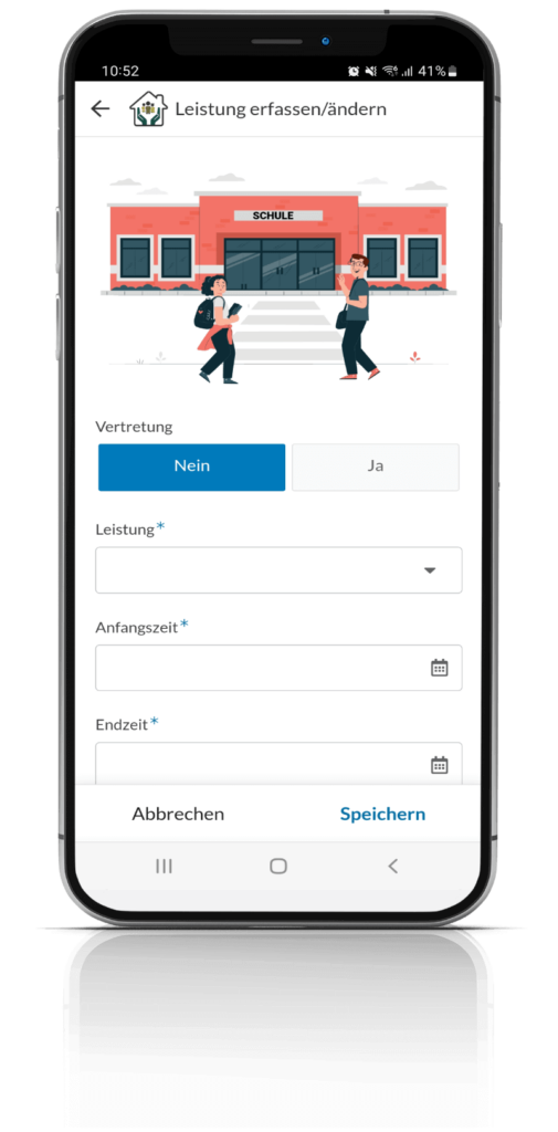 schulbegleiter-app-ein-handy-zeigt-die-arbeitszeiterfassung-der-mitarbeiter-in-aktion